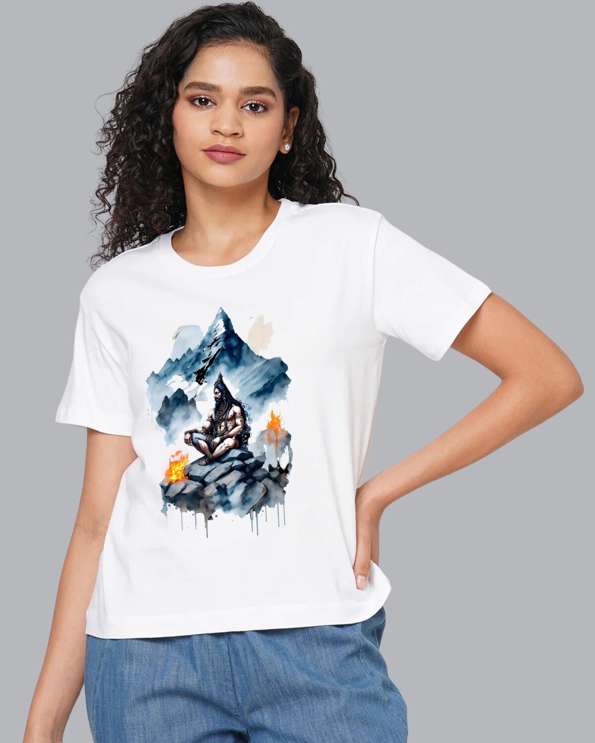 Shiva Mountain Women T-Shirt - His'en'Her - Shop T-Shirts For Men & Women Online