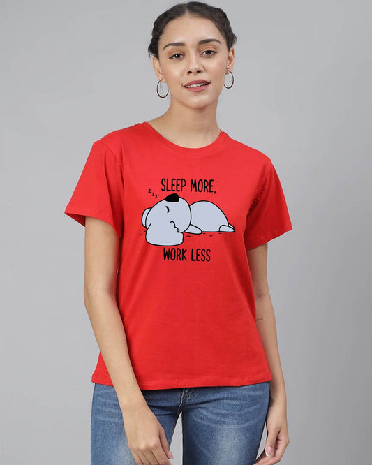 Sleep More Women T-Shirt - His'en'Her - Shop T-Shirts For Men & Women Online