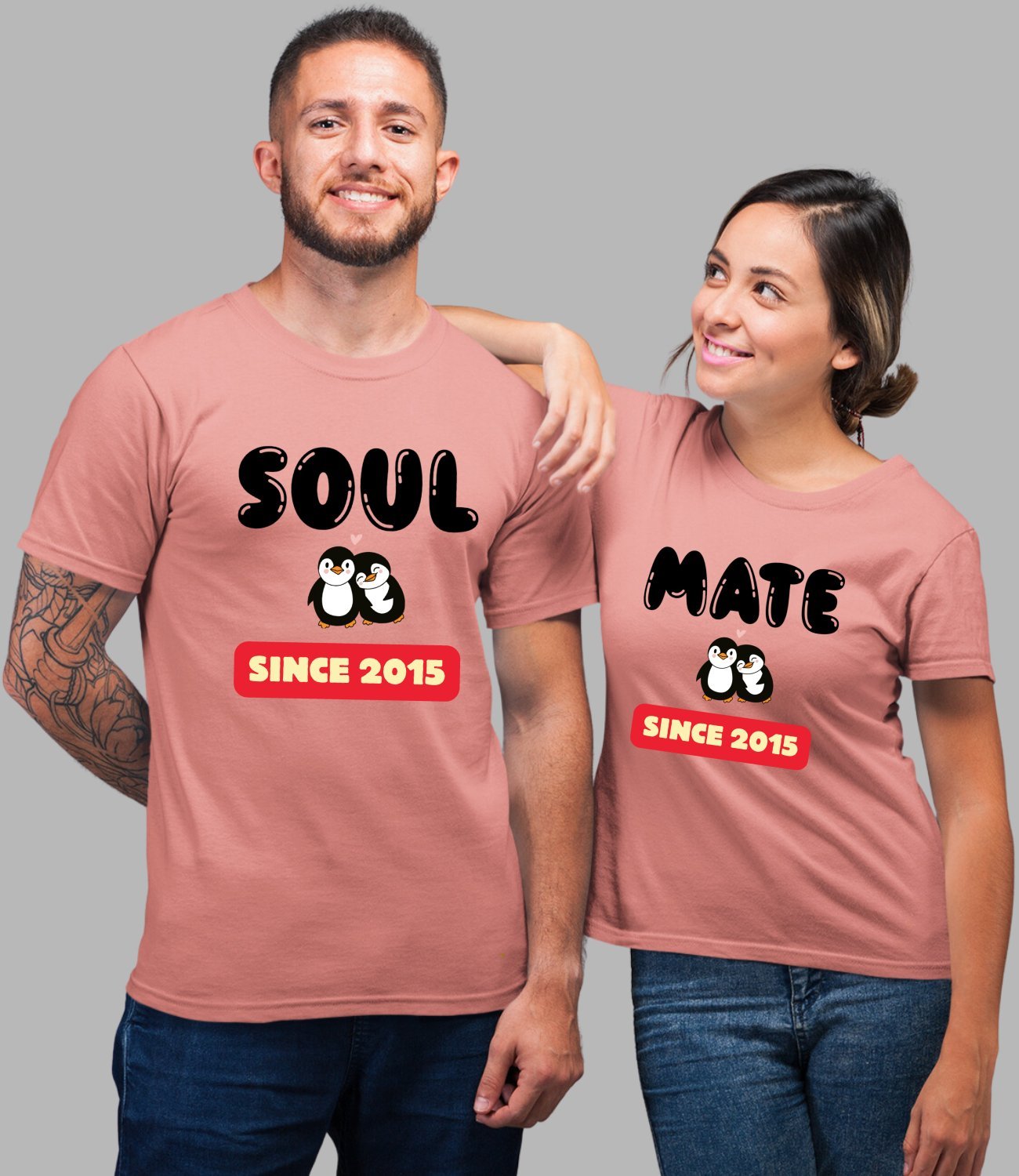 Soul Mate Since Couple T-Shirt - His'en'Her - Shop T-Shirts For Men & Women Online