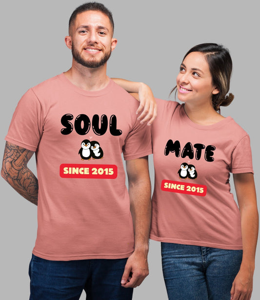 Soul Mate Since Couple T-Shirt - His'en'Her - Shop T-Shirts For Men & Women Online