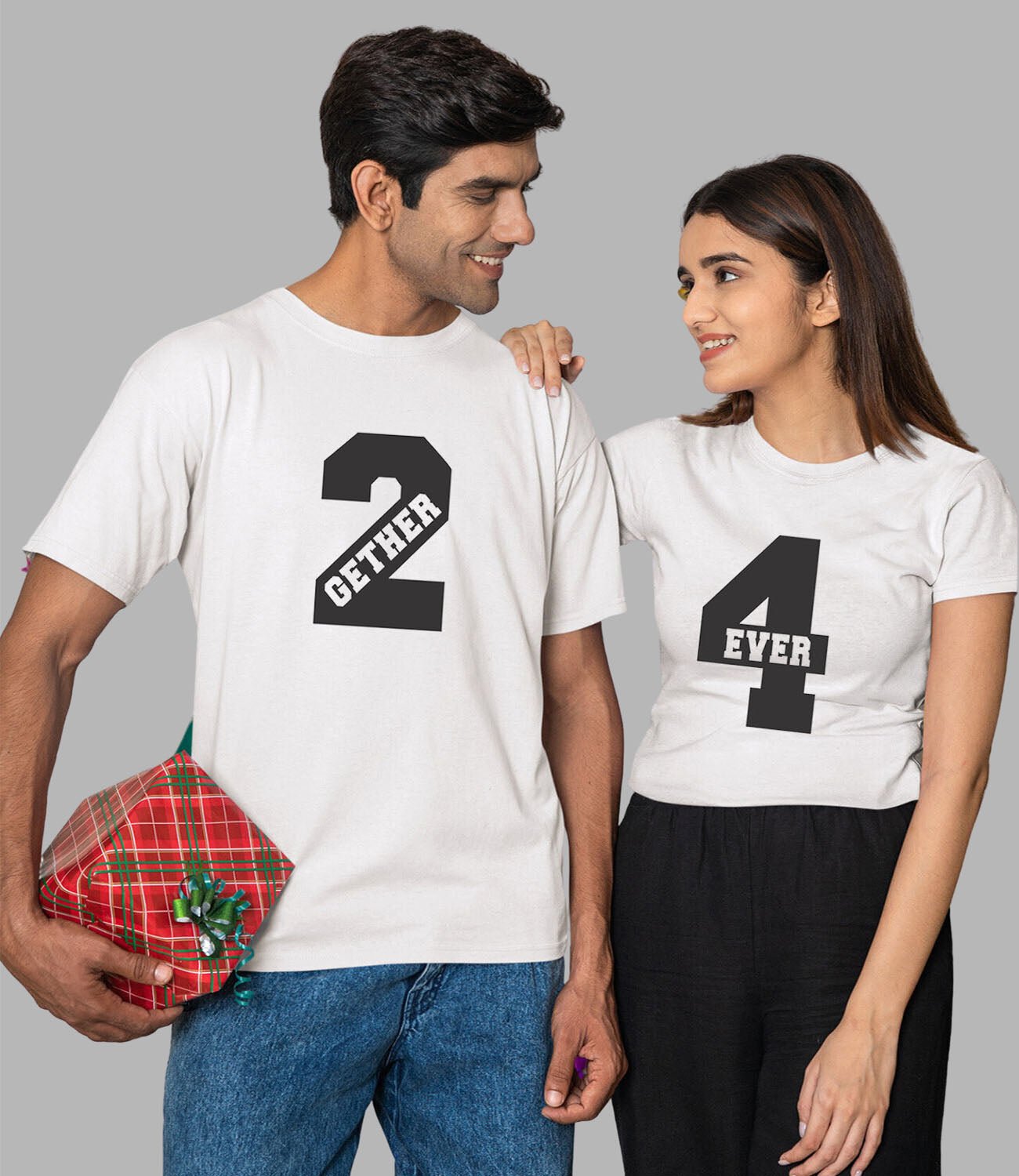 Together Forever Couple T-Shirt - His'en'Her - Shop T-Shirts For Men & Women Online