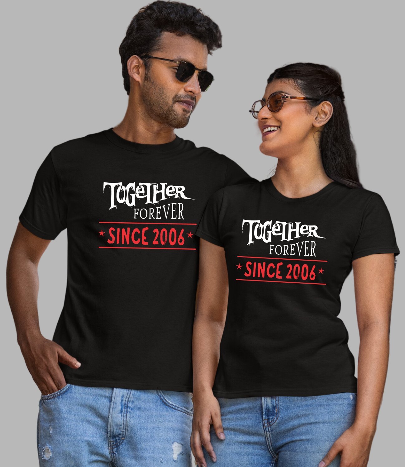 Together Since Couple T-Shirt - His'en'Her - Shop T-Shirts For Men & Women Online