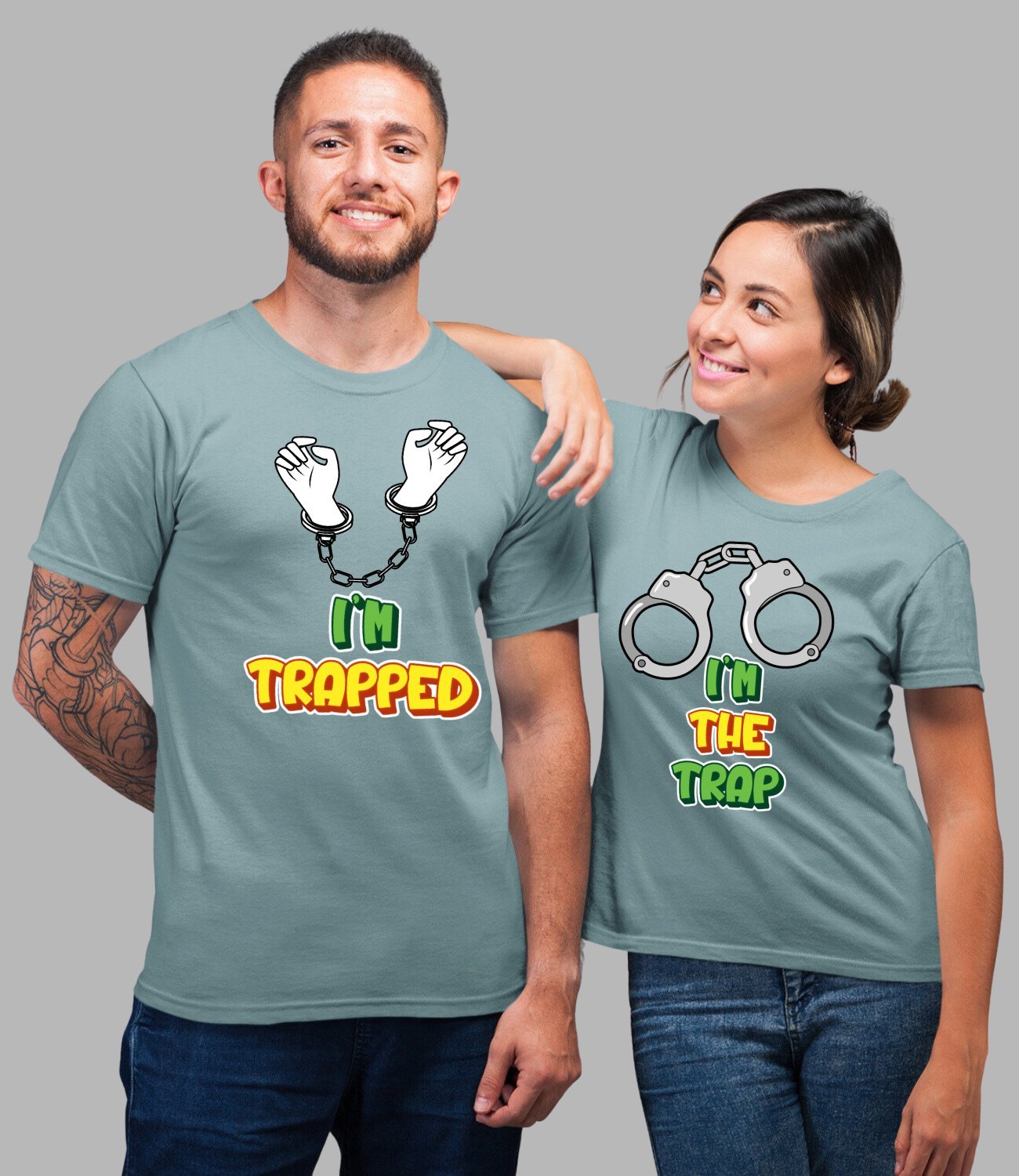 Trap Couple T-Shirt - His'en'Her - Shop T-Shirts For Men & Women Online