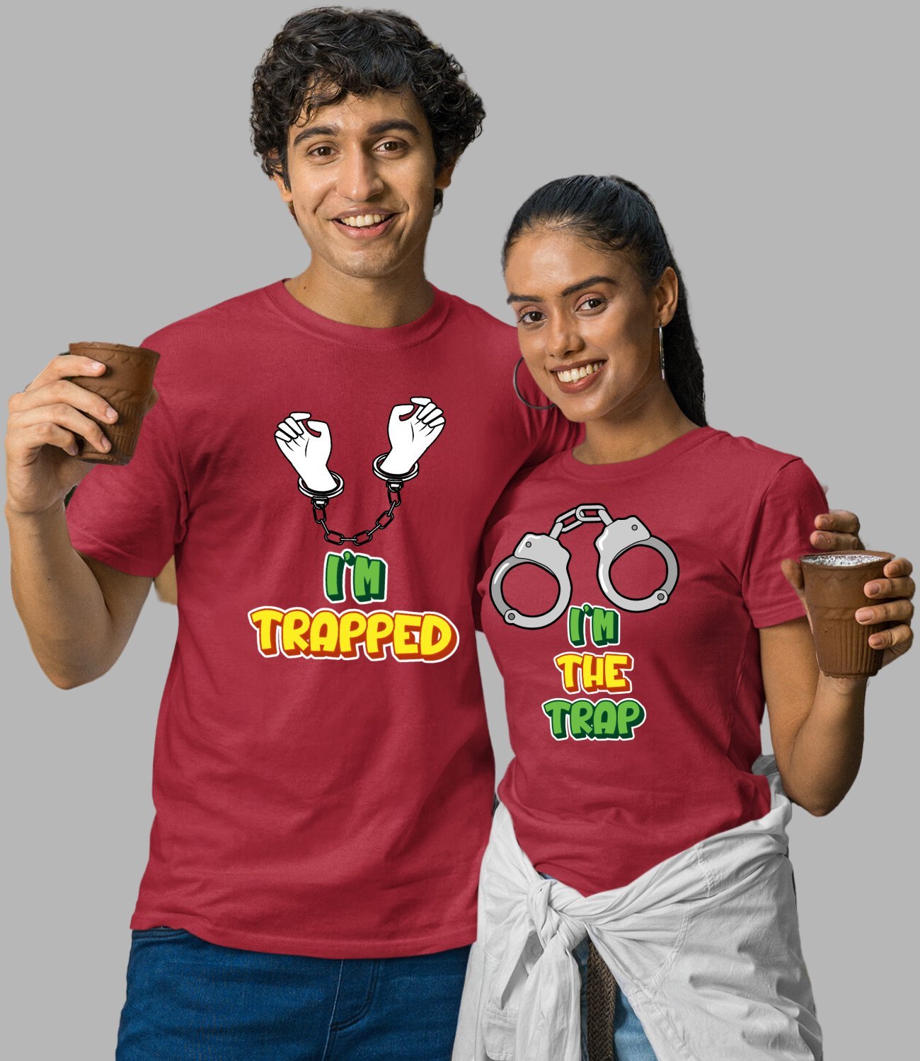 Trap Couple T-Shirt - His'en'Her - Shop T-Shirts For Men & Women Online