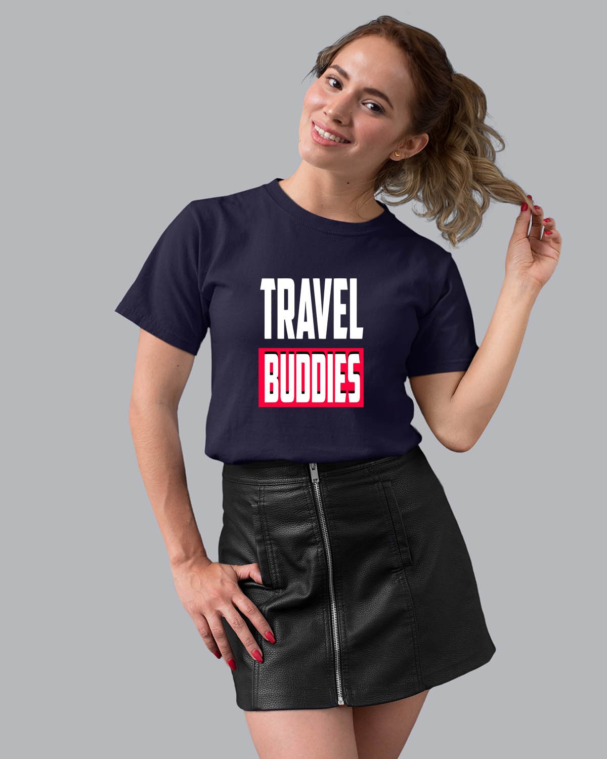 Travel Buddies Women T-Shirt - His'en'Her - Shop T-Shirts For Men & Women Online