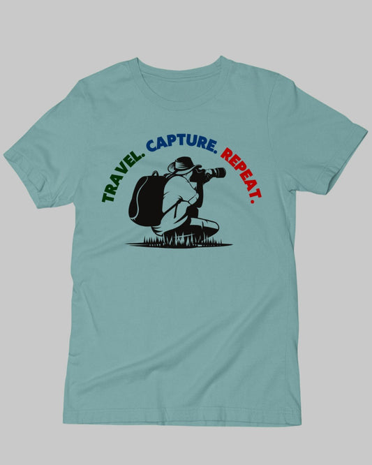 Travel Capture Repeat T-Shirt - His'en'Her - Shop T-Shirts For Men & Women Online