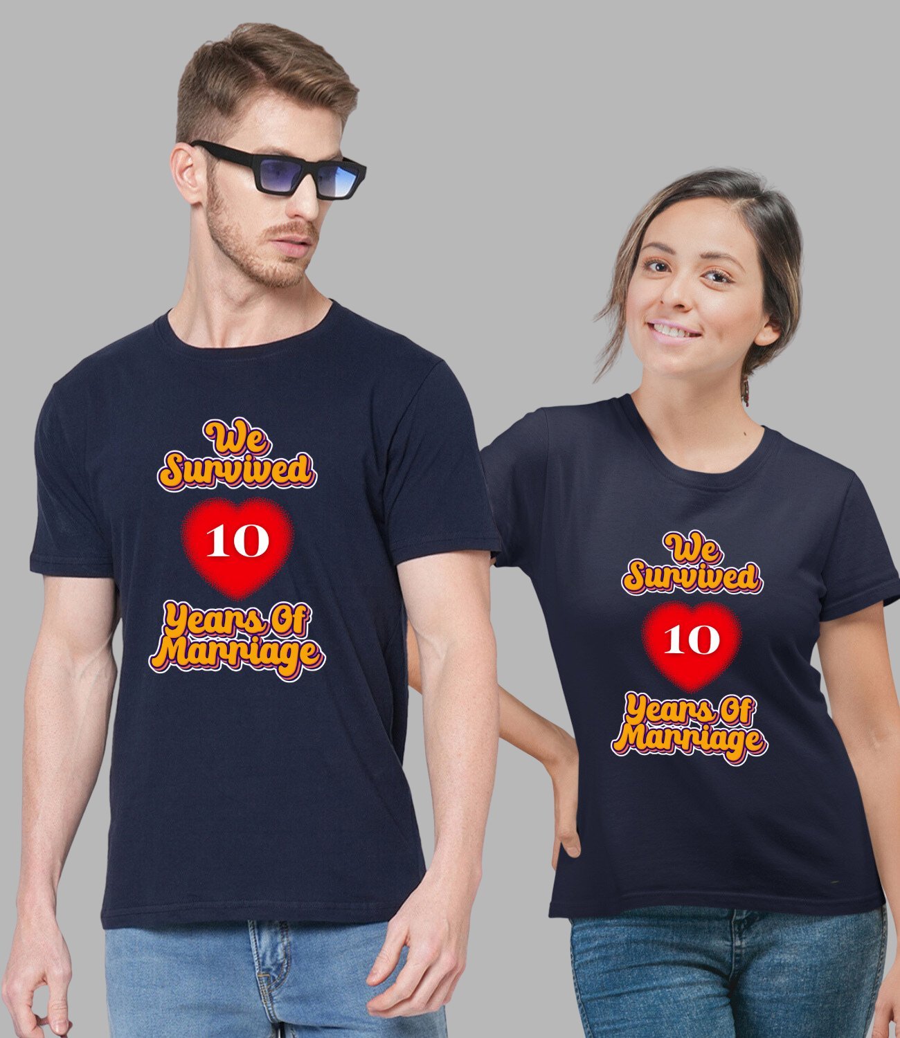 We Survived Couple T-Shirt - His'en'Her - Shop T-Shirts For Men & Women Online