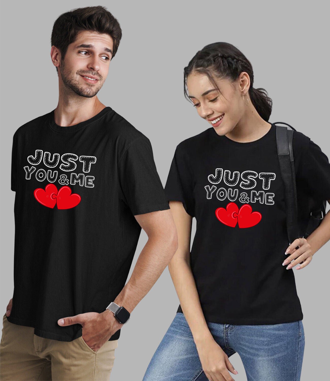 You & Me Couple T-Shirt - His'en'Her - Shop T-Shirts For Men & Women Online